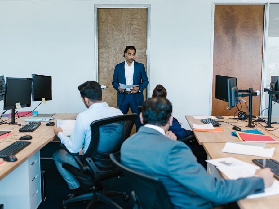 TSJ Sourcing merchandising team hosting visiting buyers at the Dhaka office